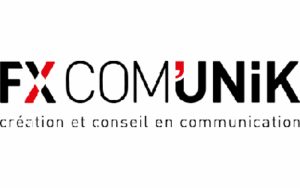 Logo de FX Com'unik client de Megapixel sur de la vidéo corporate